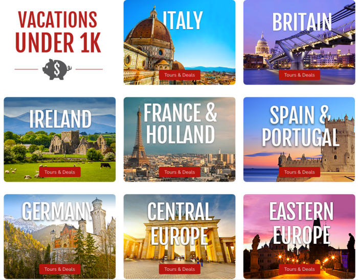 Europe trips 1000 under price journey planning start year