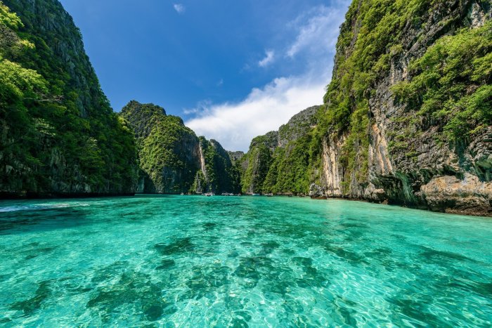 Water crystal beaches
